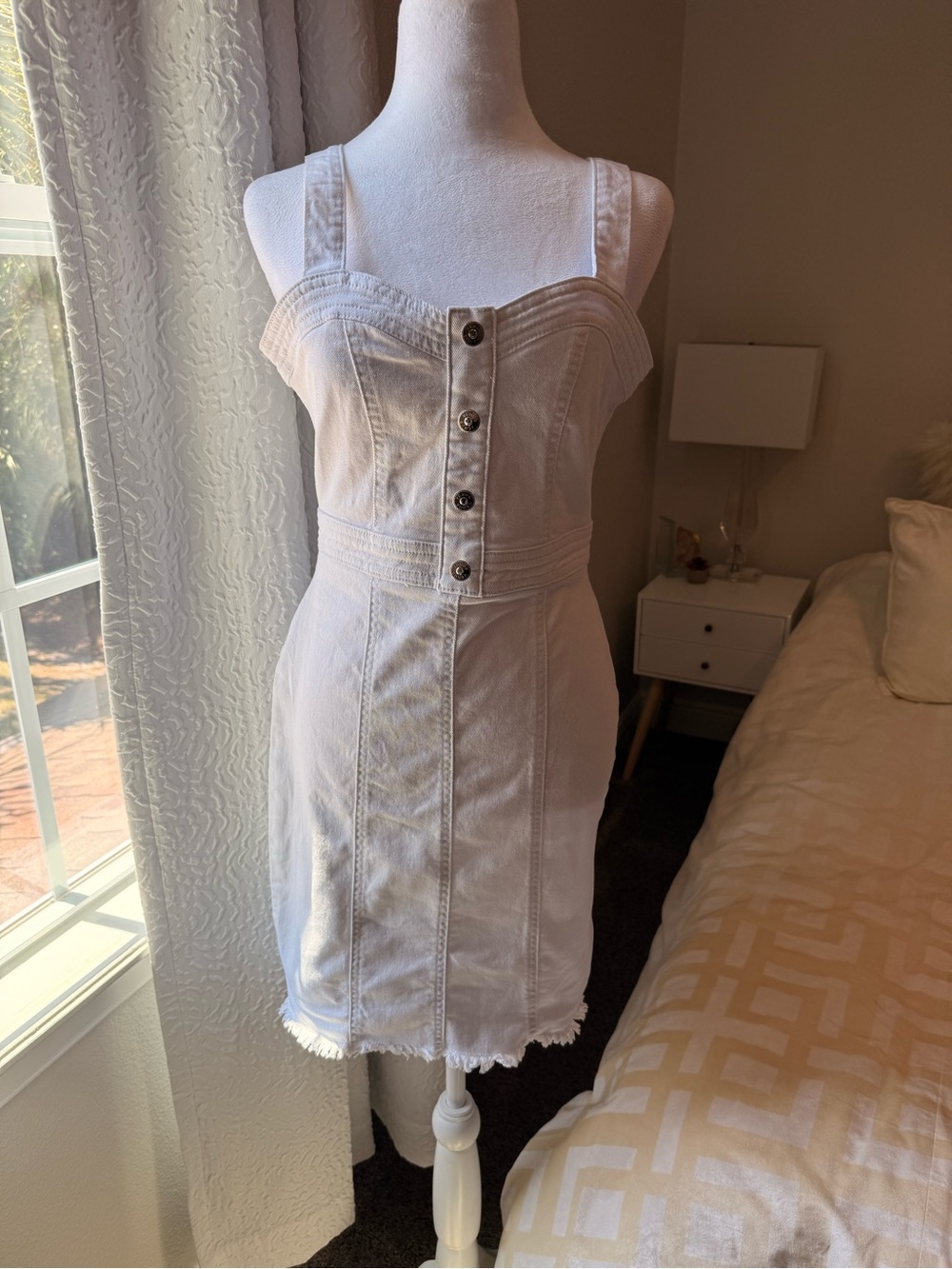 Venus White Denim Minidress